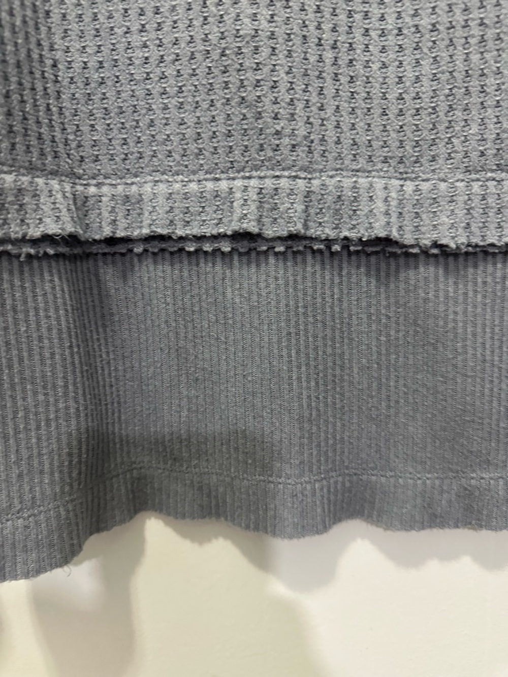 We The Free North Shore Thermal Waffle Tunic Gray Knit Top - Picture 5 of 8